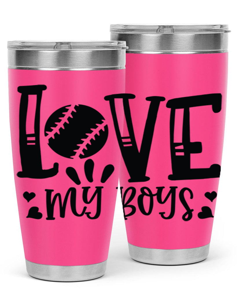Love My Boys 2053#- baseball- Tumbler