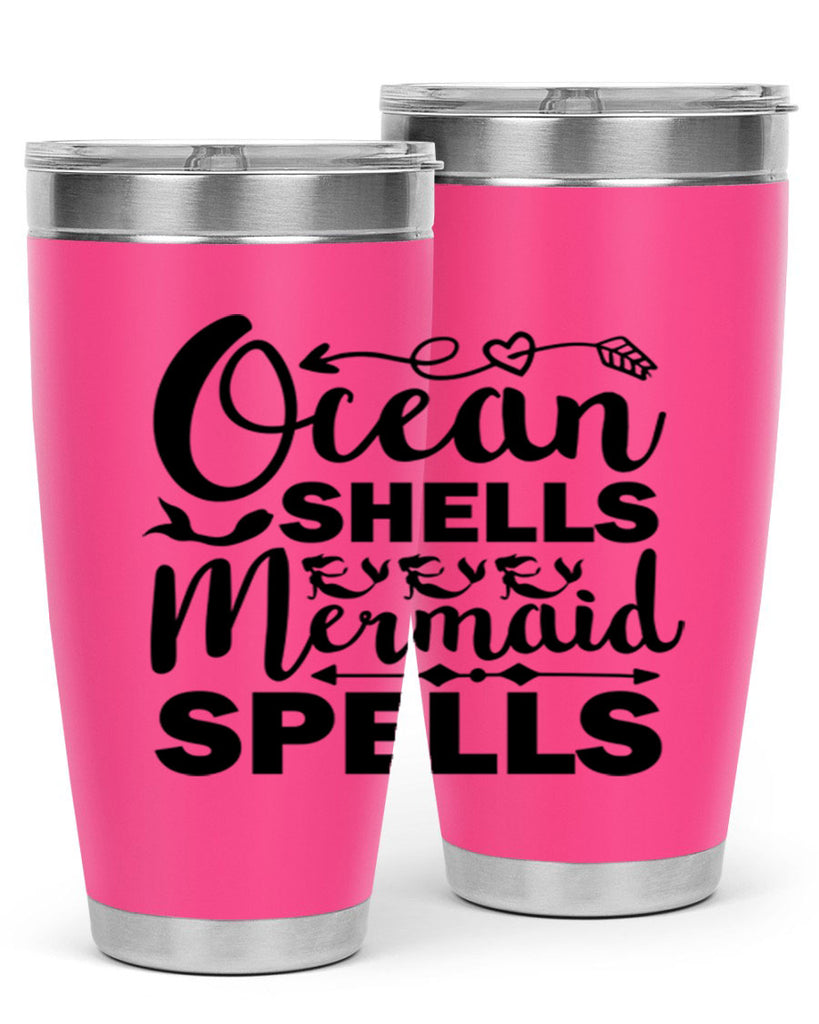 Ocean Shells Mermaid Spells 521#- mermaid- Tumbler
