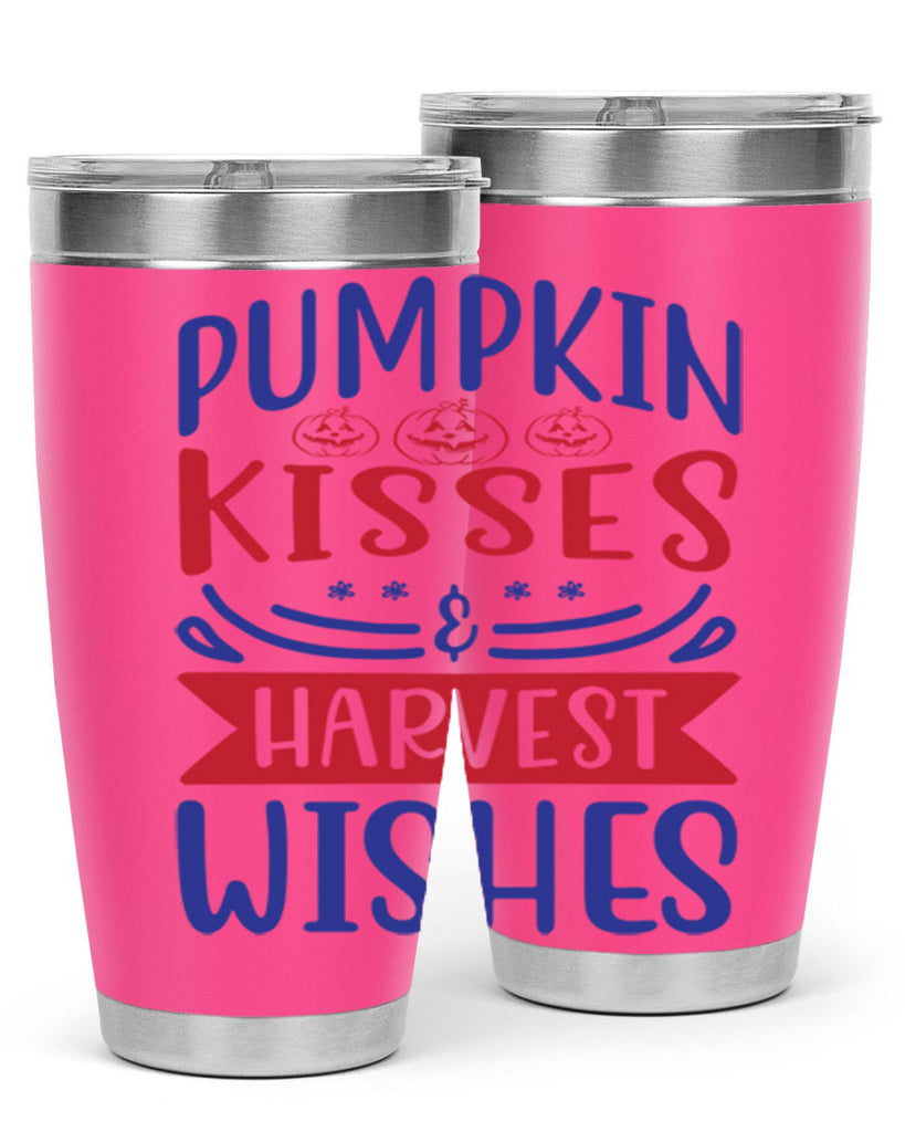 Pumpkin Kisses Harvest Wishes 522#- fall- Tumbler