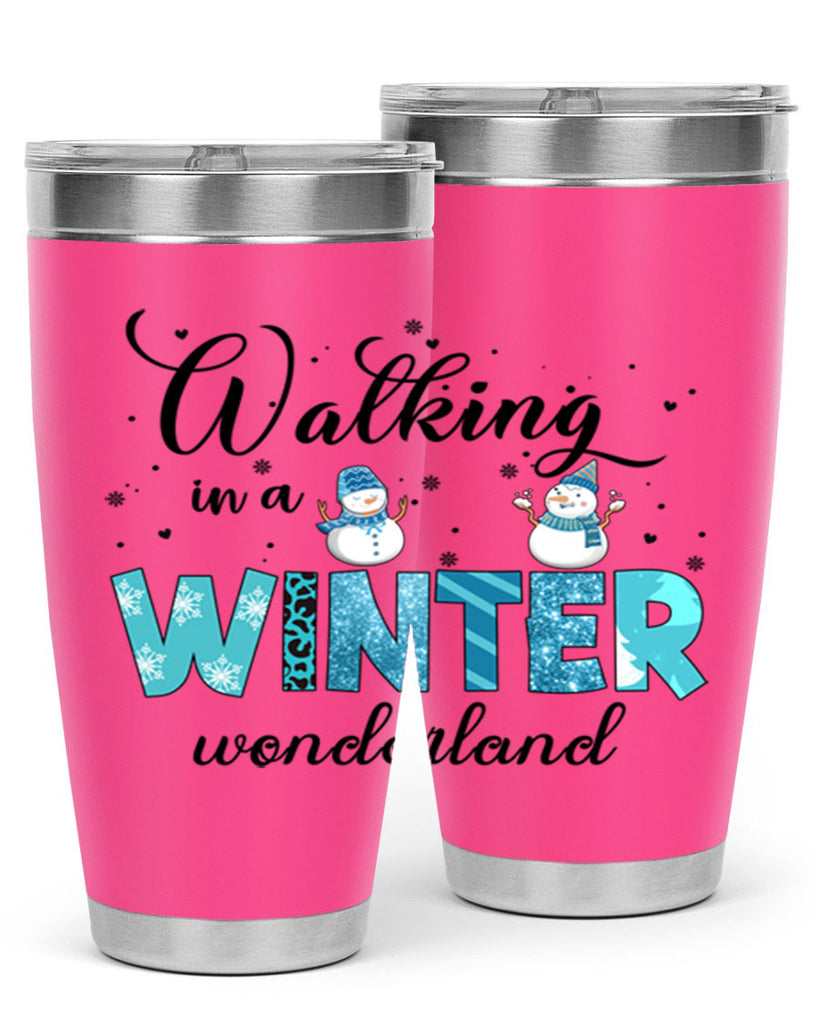 Walking in a winter wonderland 443#- winter- Tumbler