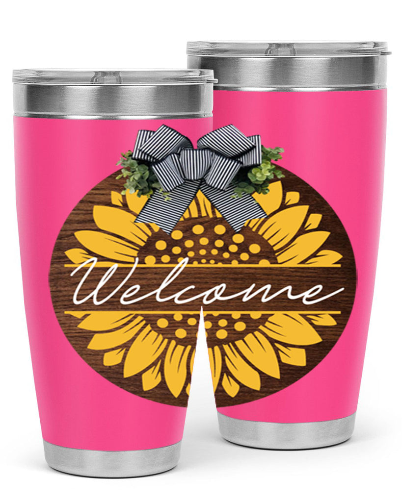 Welcome Sunflower Mockup584#- spring- Tumbler