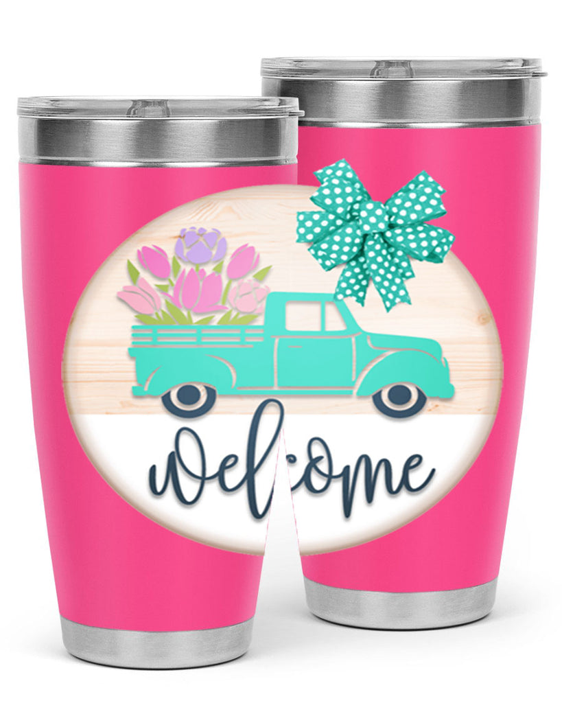 Welcome spring truck Mockup578#- spring- Tumbler