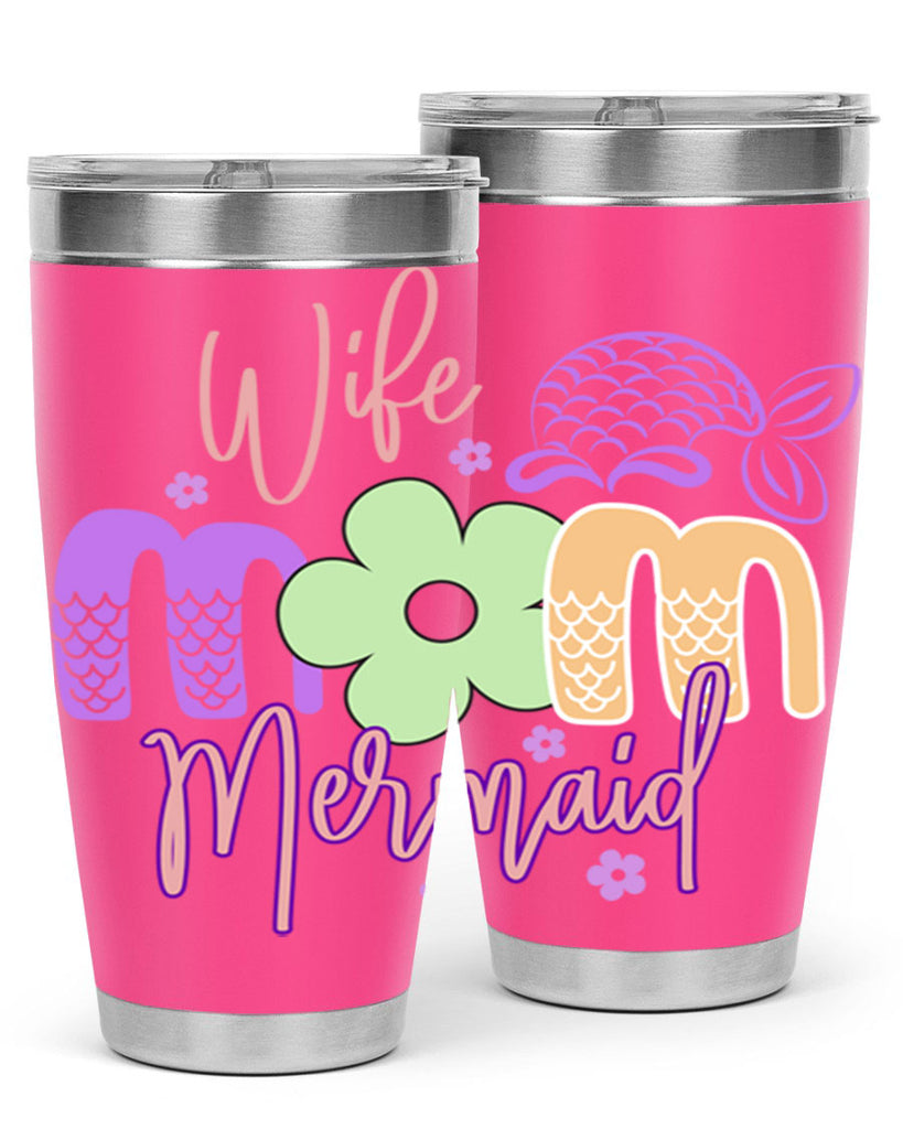 Wife Mom Mermaid 677#- mermaid- Tumbler