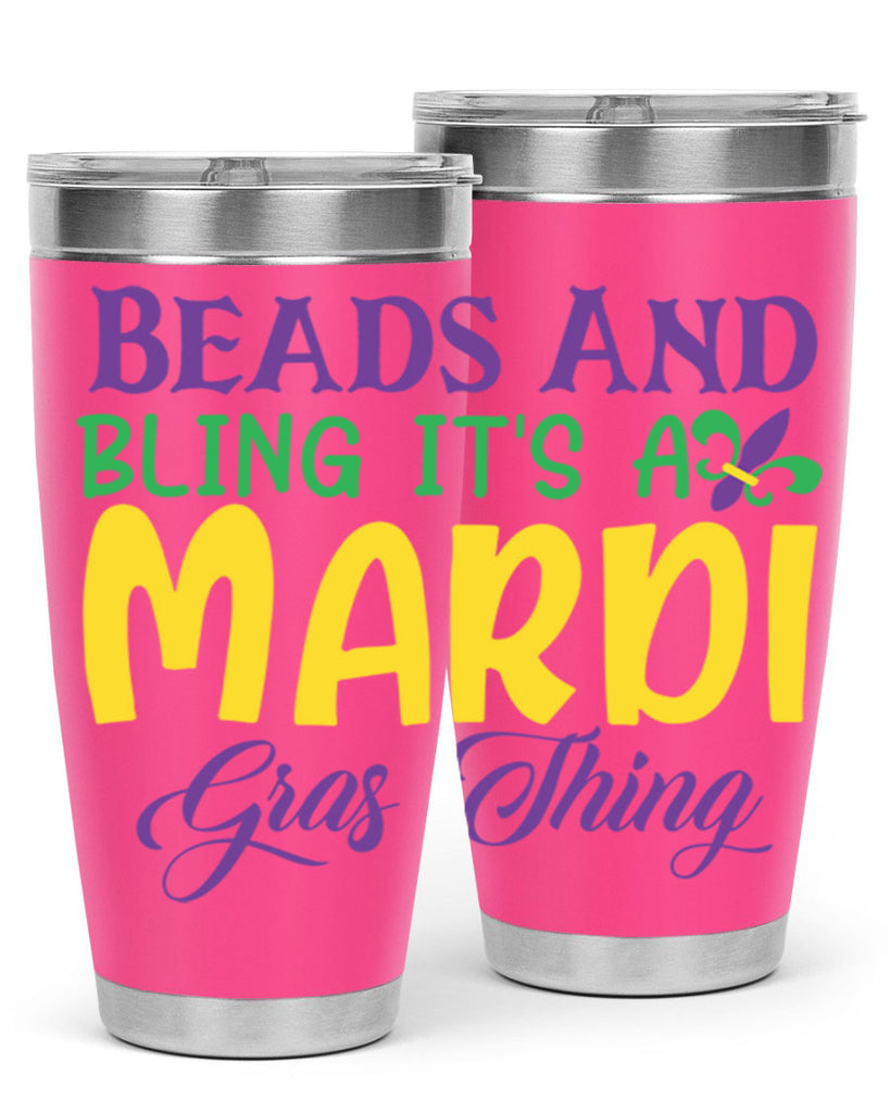 beads and bling its a mardi gras thing 86#- mardi gras- Tumbler