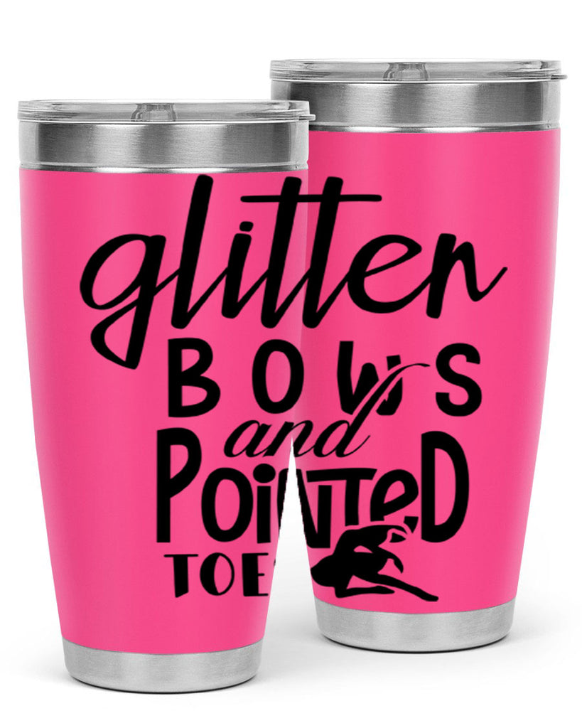 glitter bows and pointed toes 42#- ballet- Tumbler