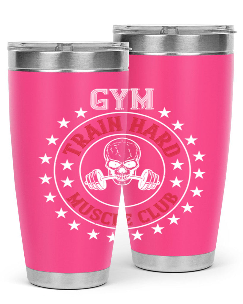 gym train hard mucle club 95#- gym- Tumbler