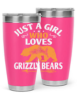 just a girl who loves Grizzly Bears 20#- Bears- Tumbler