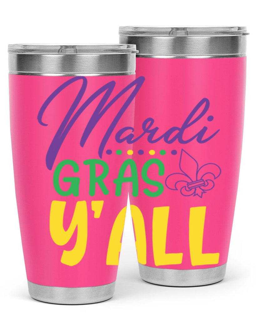 mardi gras yall 77#- mardi gras- Tumbler