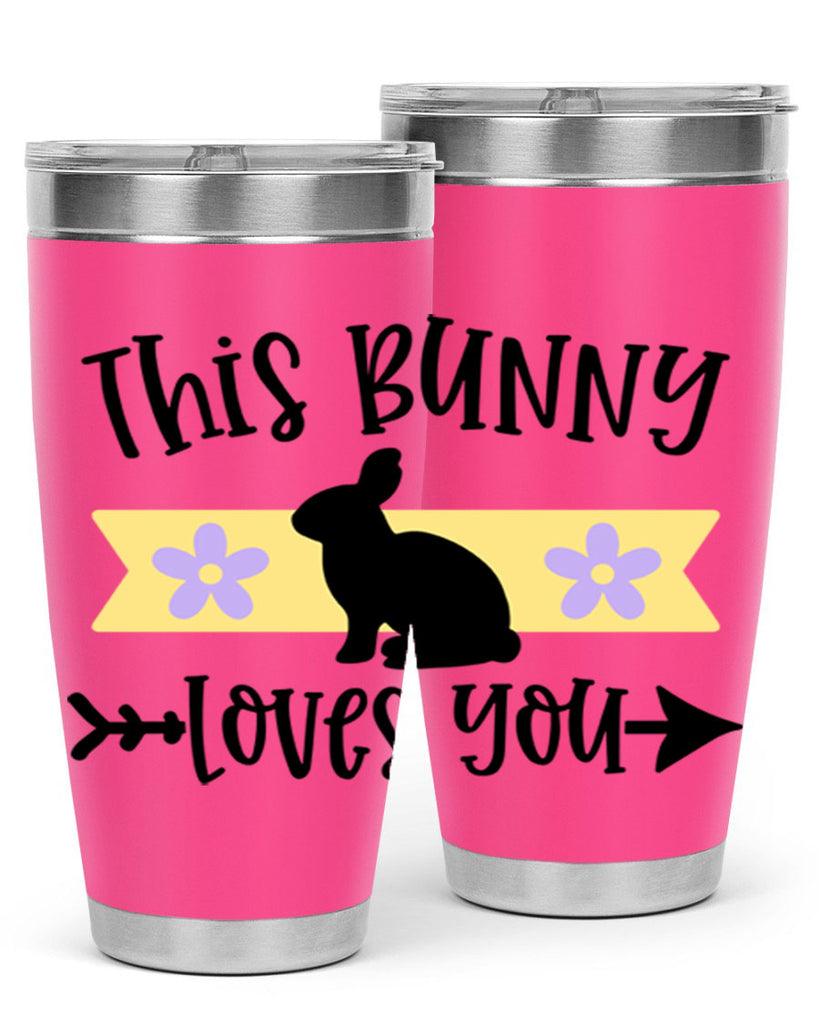 this bunny loves you 10#- easter- Tumbler