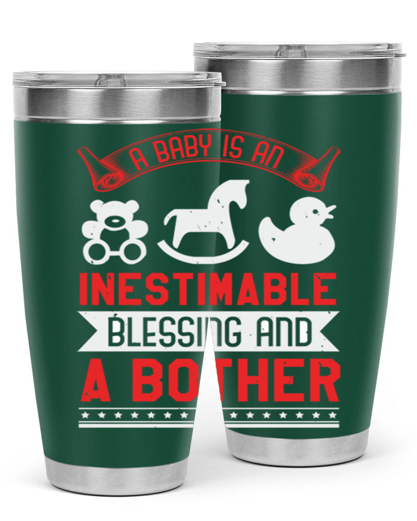 A baby is blessing and a bother Style 50#- baby shower- tumbler