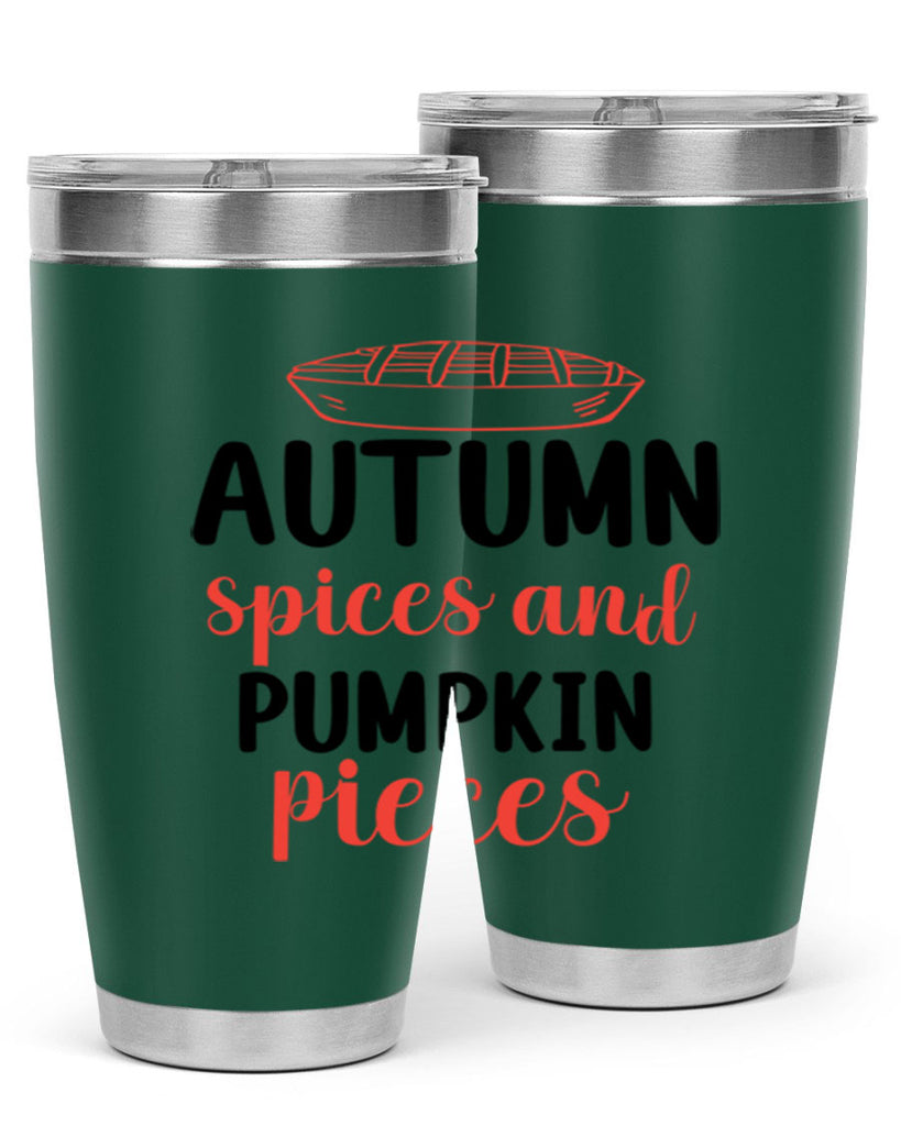 Autumn spices and pumpkin pieces 32#- fall- Tumbler