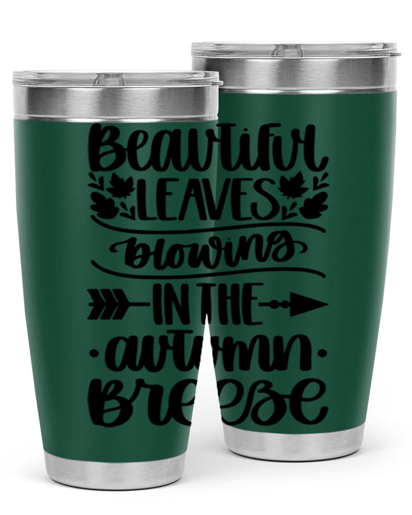 Beautiful Leaves Blowing In The Autumn Breeze 479#- fall- Tumbler