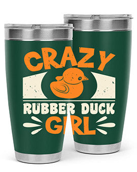 Crazy Rubber Duck Girl Style 4#- duck- Tumbler