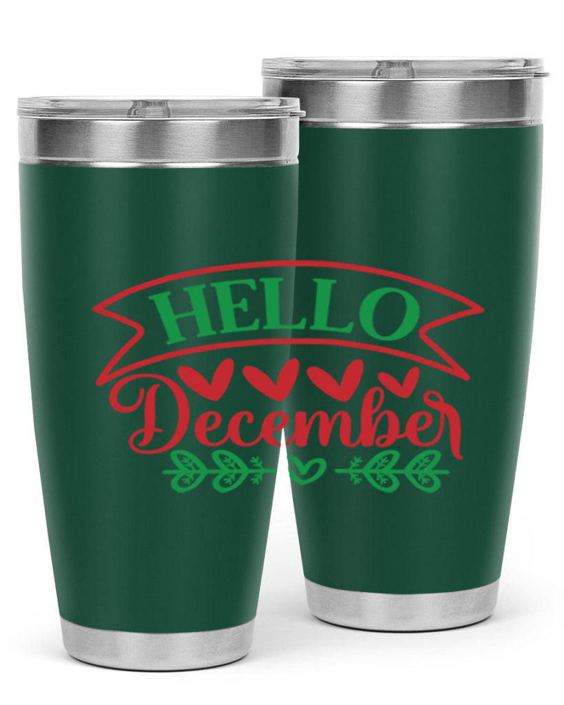 Hello December 159#- winter- Tumbler