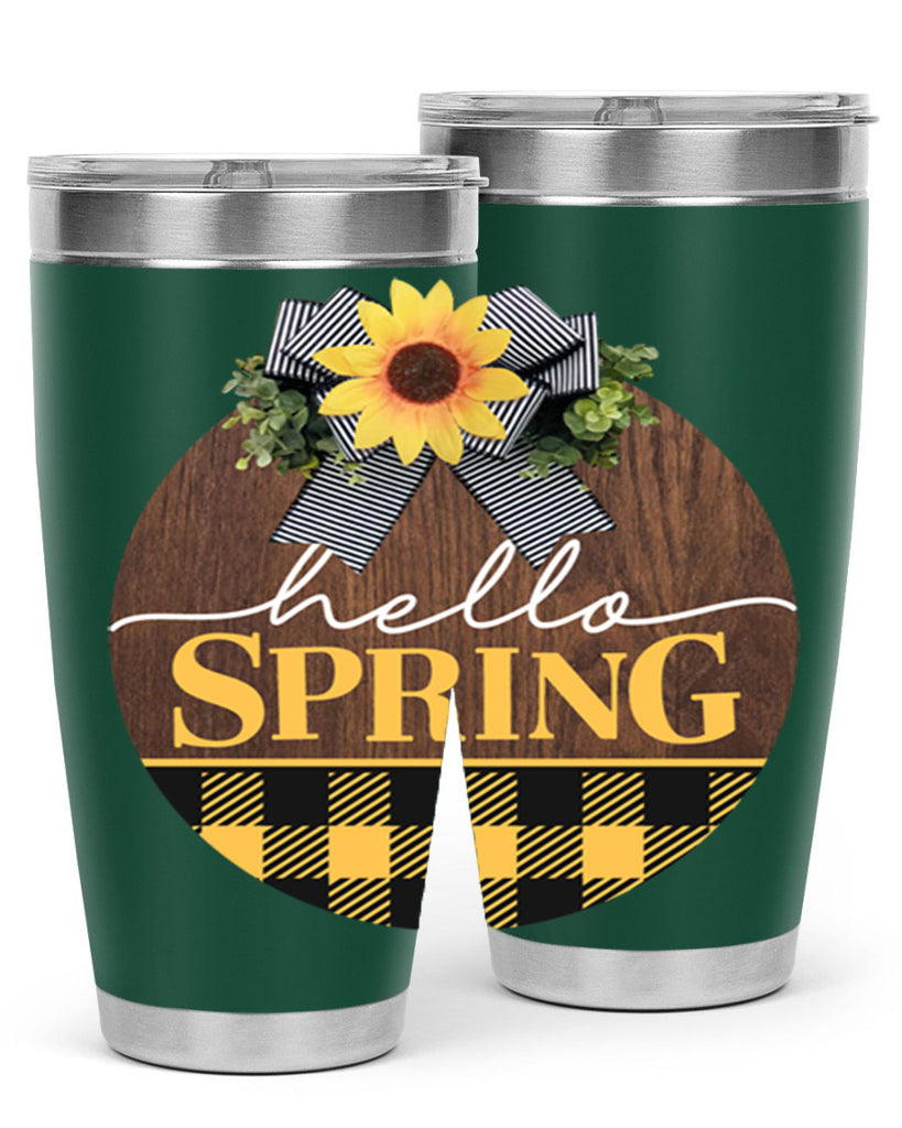 Hello Spring plaid Mockup 204#- spring- Tumbler