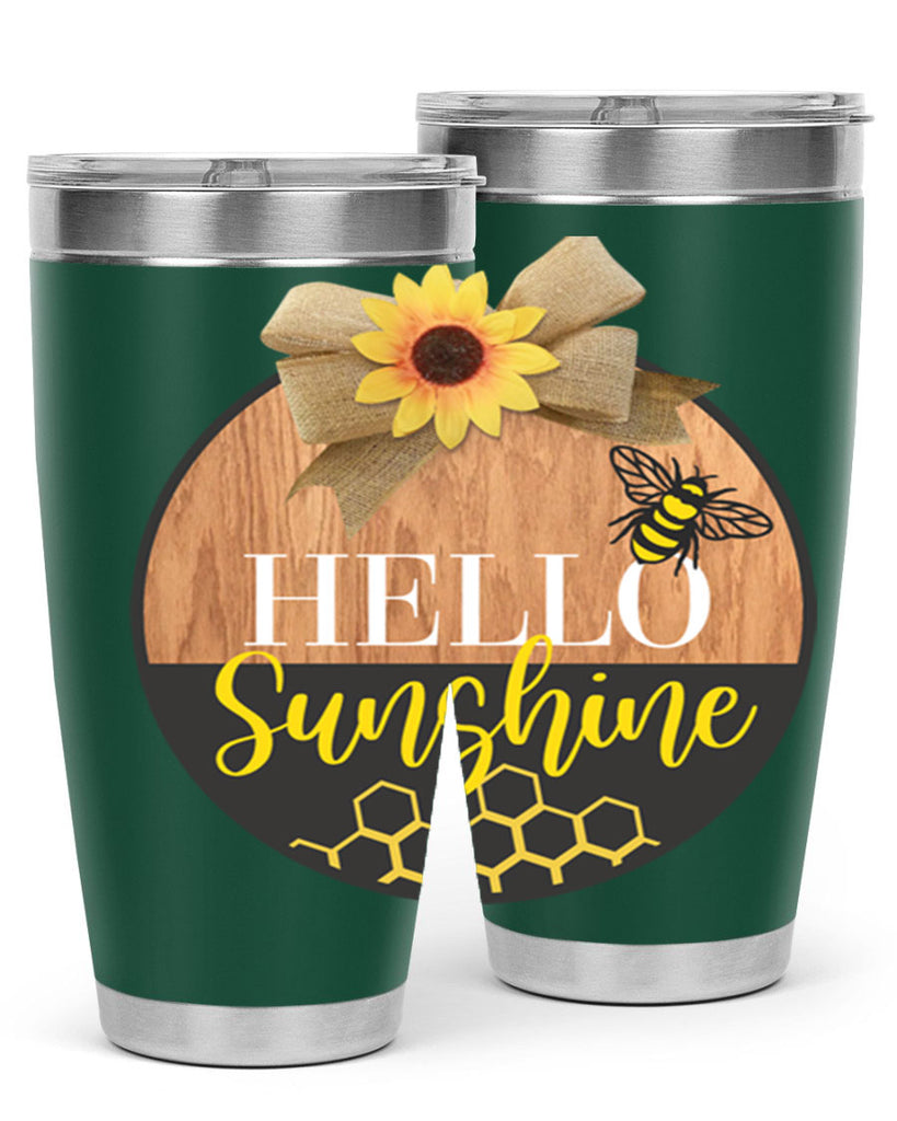 Hello Sunshine and bee Mockup215#- spring- Tumbler