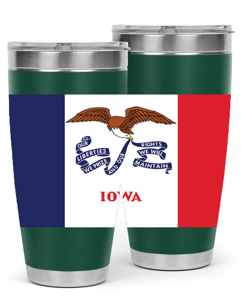Iowa 37#- Us Flags- Tumbler