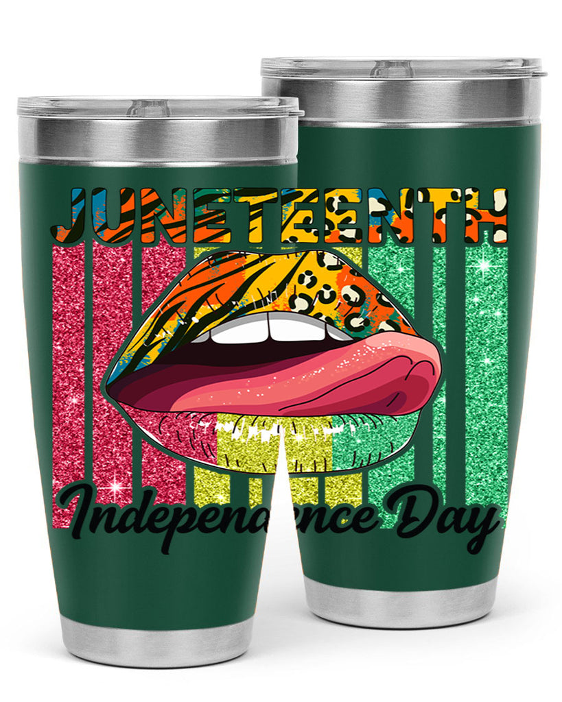 Juneteenth Independence Day Sexy Lip Png 11#- Juneteenth- tumbler