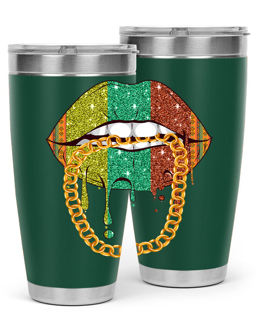 Juneteenth Women Melanin Girl Lips Png 25#- Juneteenth- tumbler