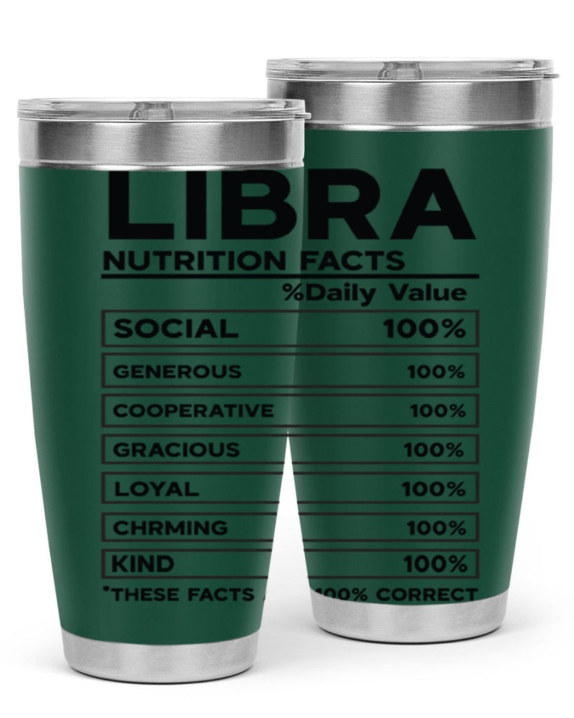 Libra Nutrition Facts 318#- zodiac- Tumbler