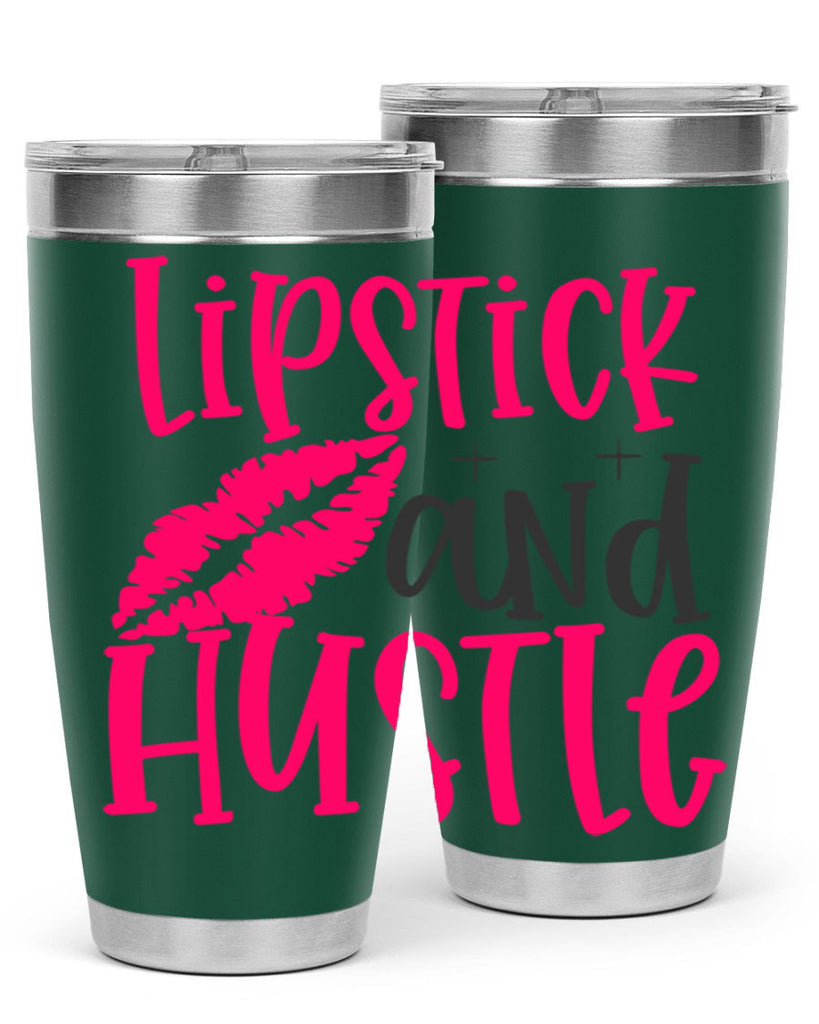 Lipstick and Hustle design Style 230#- make up- Tumbler