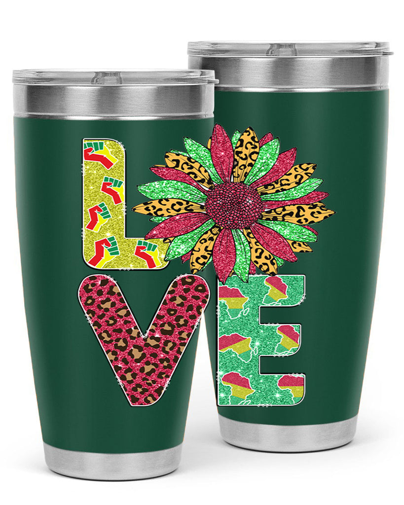 Love Juneteenth Day Fist Sunflower Png 7#- Juneteenth- tumbler