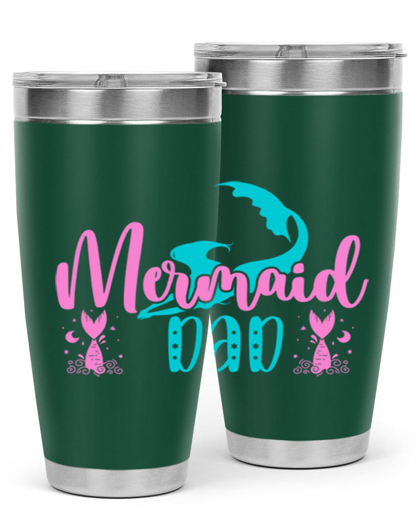 Mermaid Dad 356#- mermaid- Tumbler
