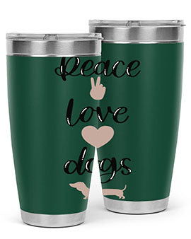 Peace Love Dogs Style 11#- dog- Tumbler