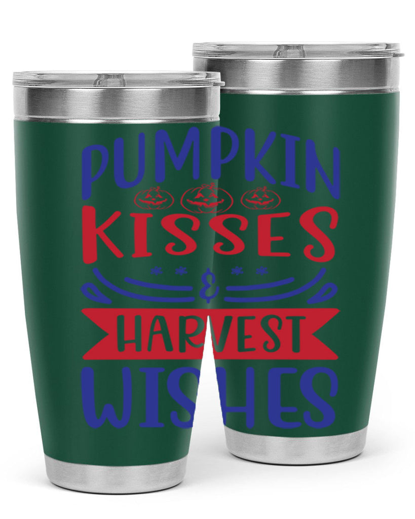 Pumpkin Kisses Harvest Wishes 522#- fall- Tumbler