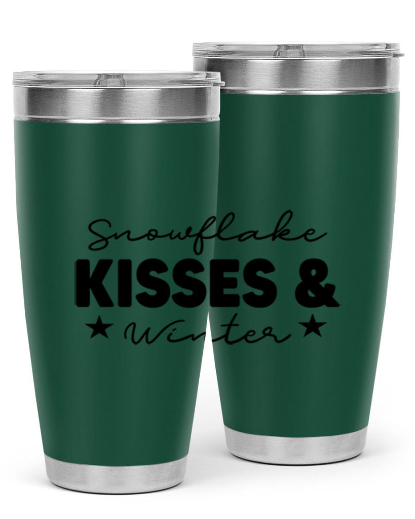 Snowflake Kisses Winter374#- winter- Tumbler