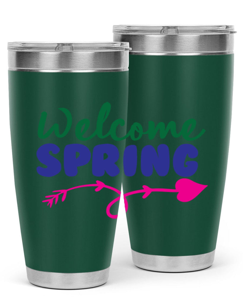 Welcome Spring 581#- spring- Tumbler