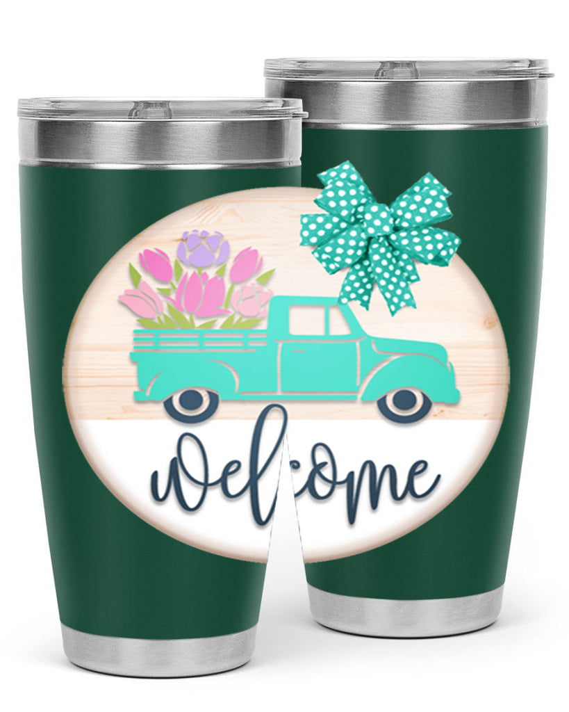 Welcome spring truck Mockup578#- spring- Tumbler