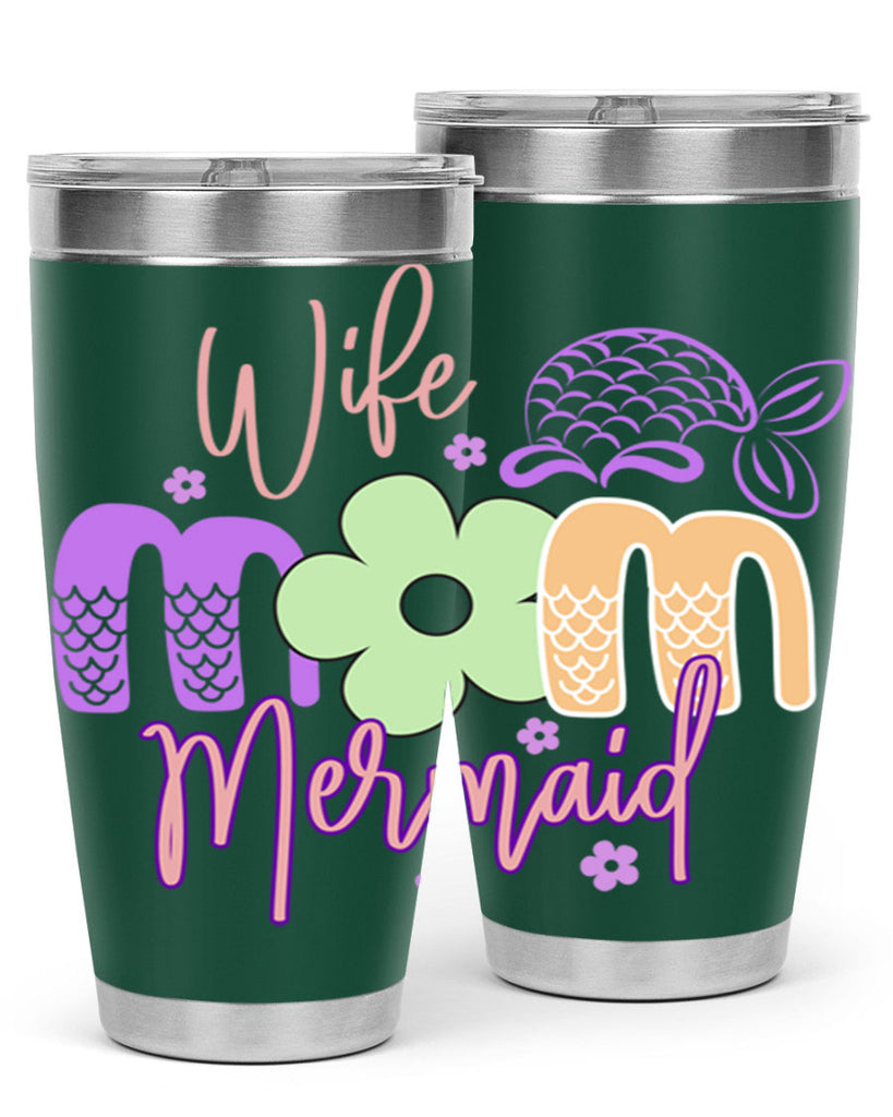 Wife Mom Mermaid 677#- mermaid- Tumbler
