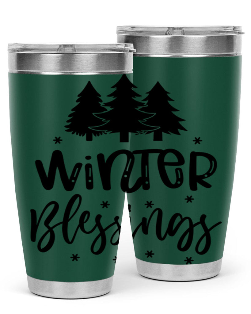 Winter Blessings 489#- winter- Tumbler