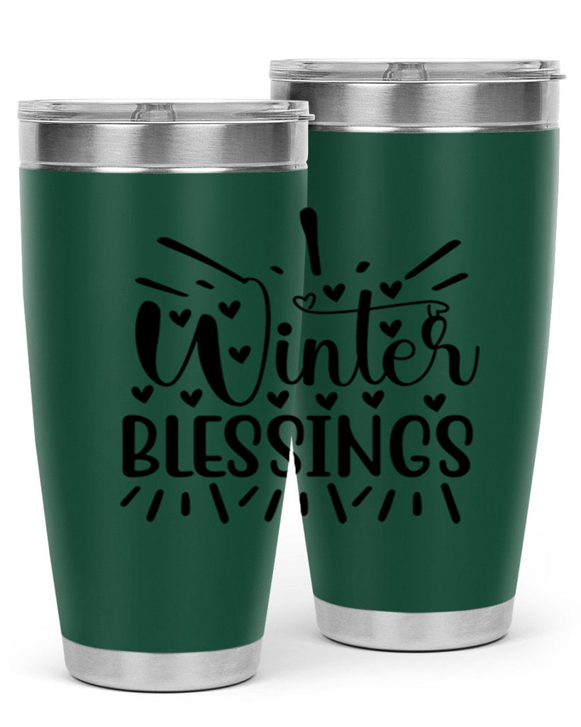 Winter Blessings 491#- winter- Tumbler