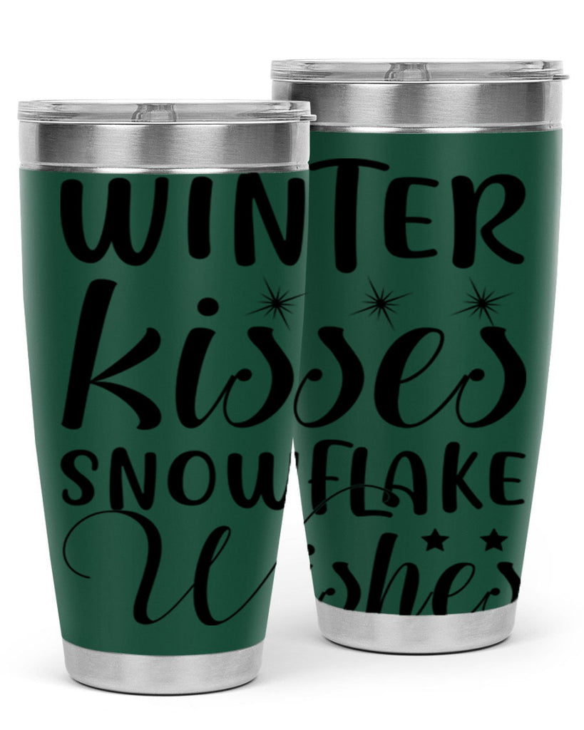 Winter Kisses Snowflake Wishes 561#- winter- Tumbler