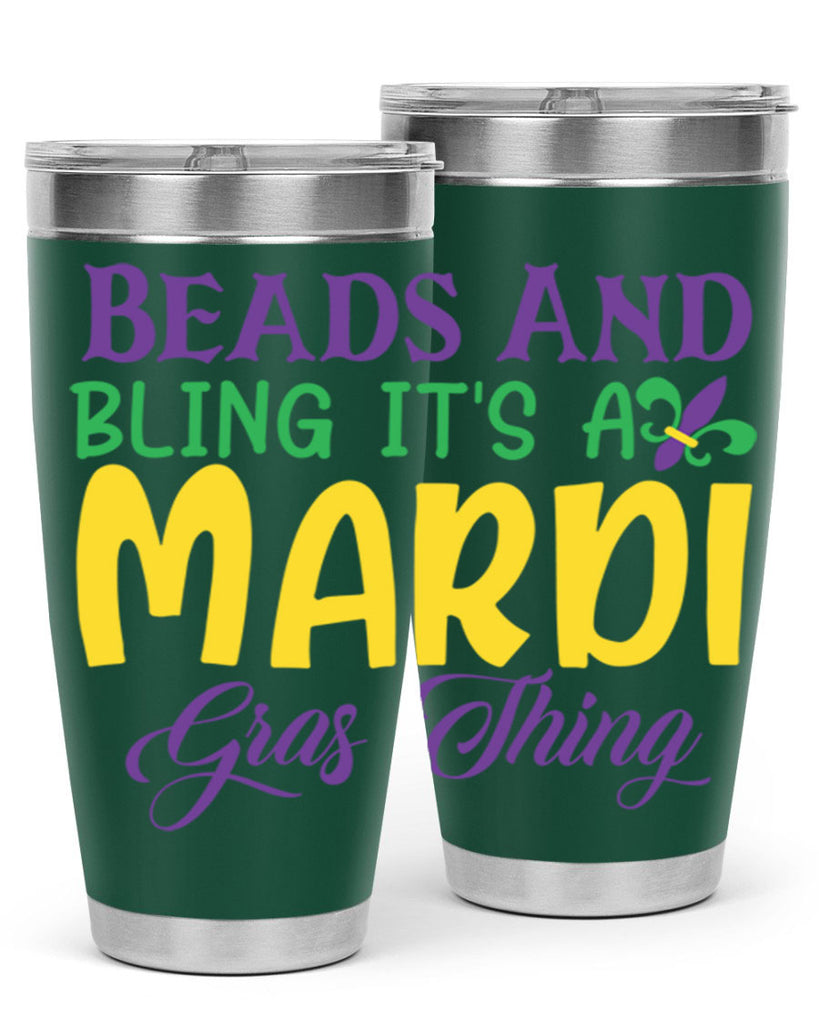 beads and bling its a mardi gras thing 86#- mardi gras- Tumbler
