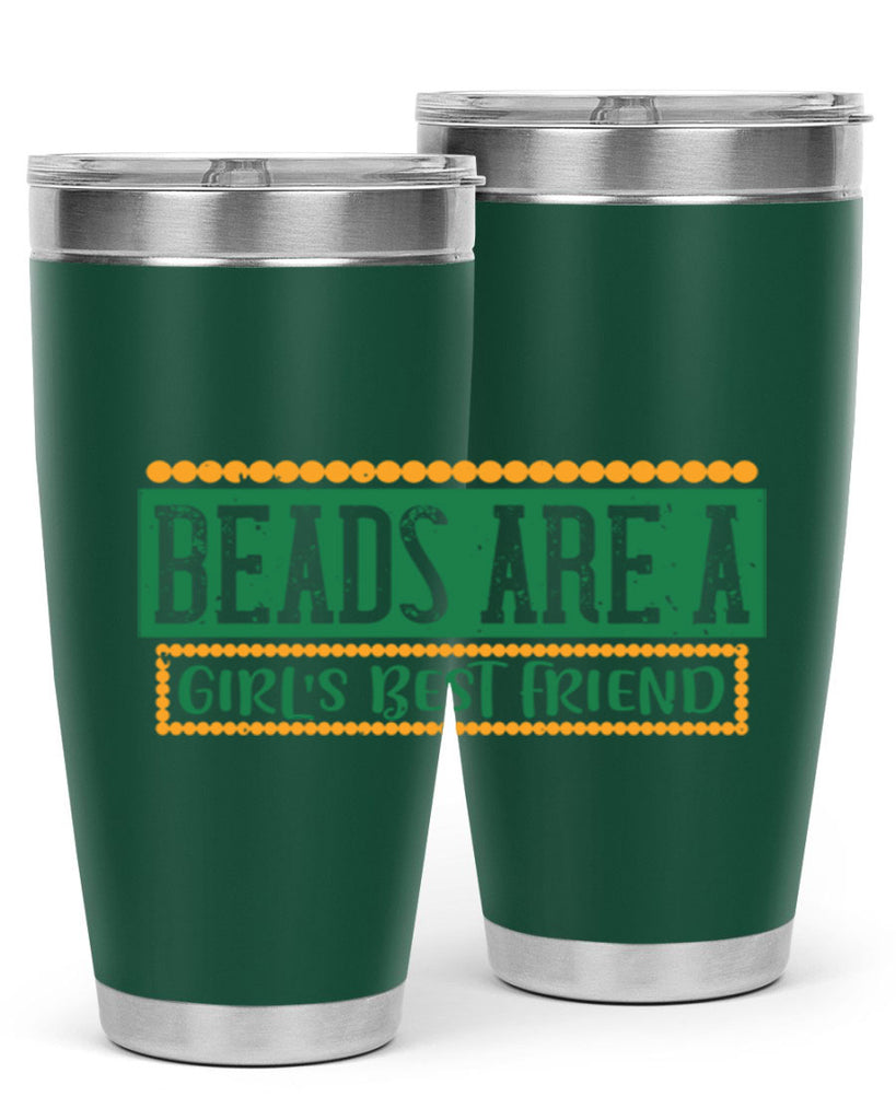 beads are a girls best friend 29#- mardi gras- Tumbler