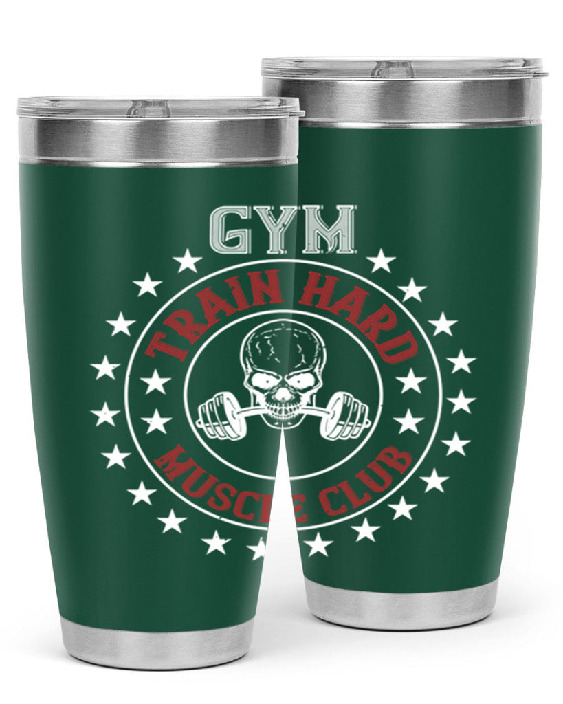 gym train hard mucle club 95#- gym- Tumbler