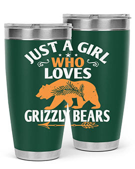 just a girl who loves Grizzly Bears 20#- Bears- Tumbler