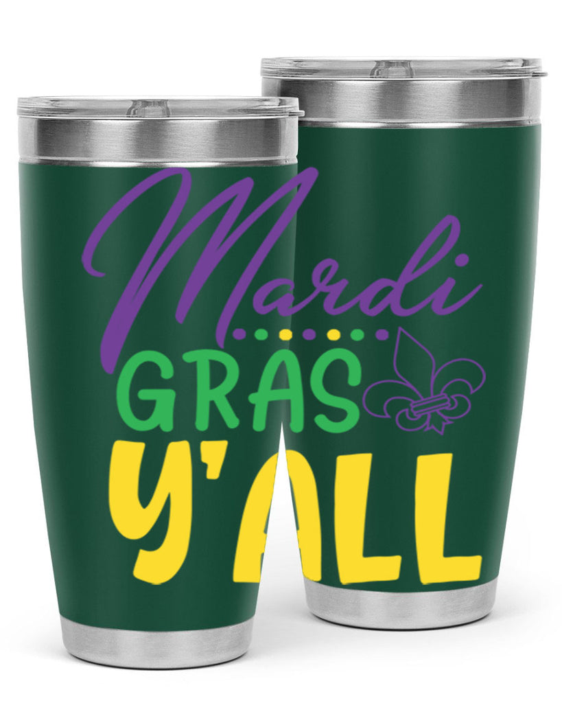 mardi gras yall 77#- mardi gras- Tumbler