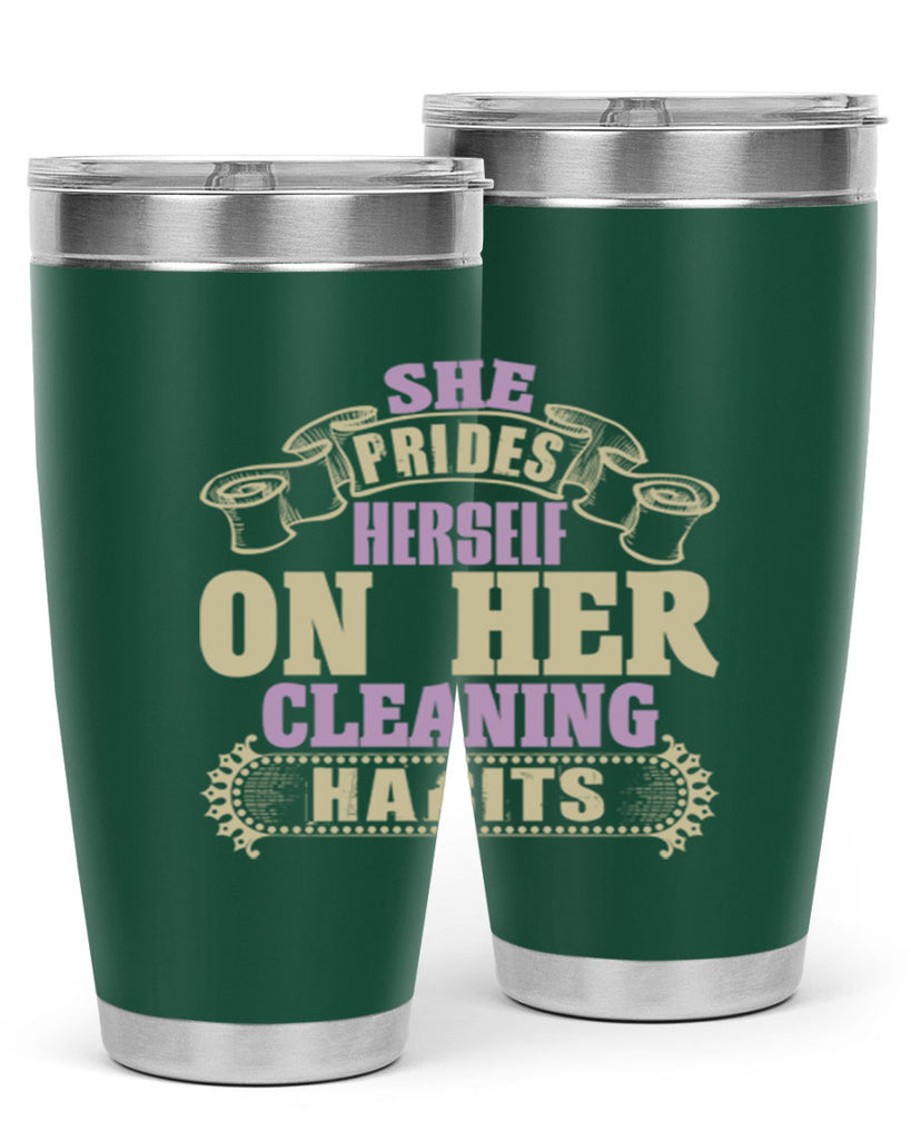 she prides hereself on her cleaning habits Style 14#- cleaner- tumbler