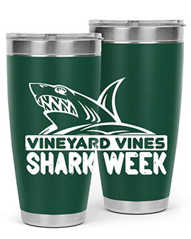 vineyard vines Shark Week Style 8#- shark  fish- Tumbler