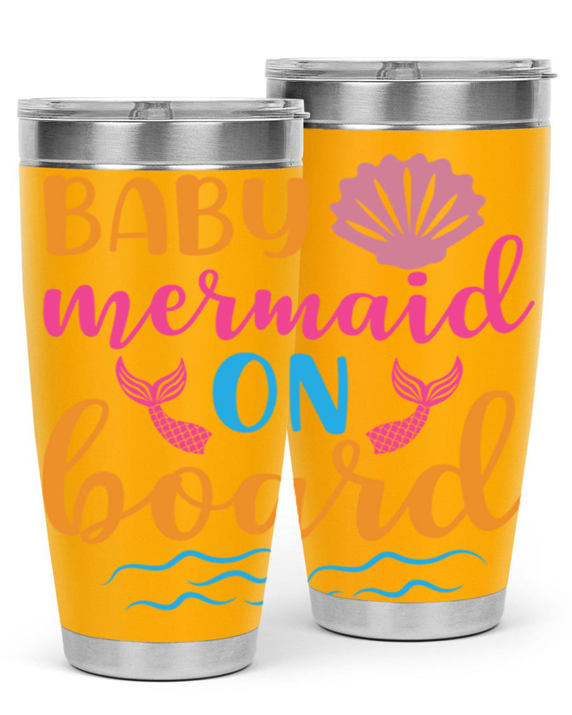 Baby Mermaid On Board 39#- mermaid- Tumbler