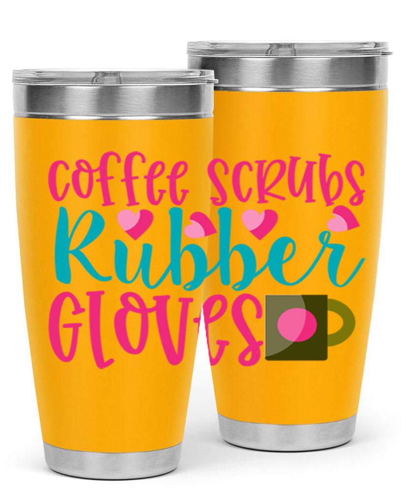 Coffee Scrubs Rubber Gloves Style 391#- nurse- tumbler