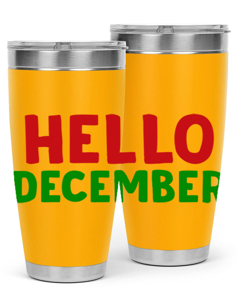 Hello December 158#- winter- Tumbler