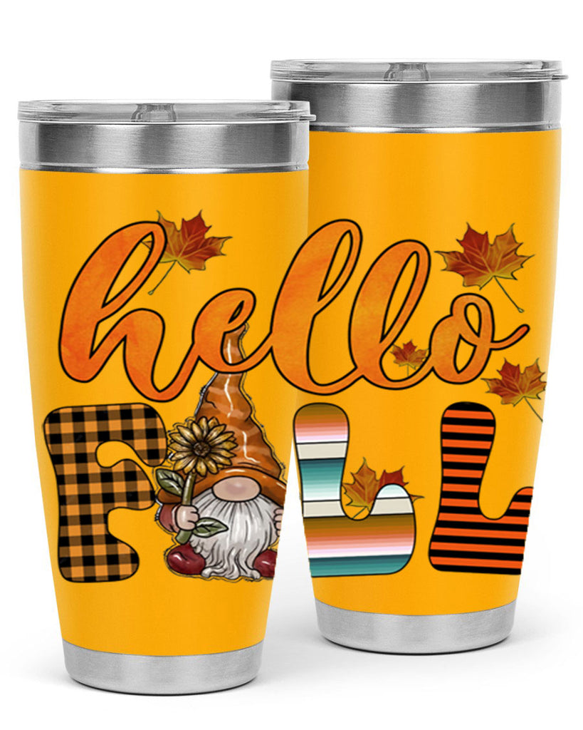 HelloFallVintageGnome 299#- fall- Tumbler