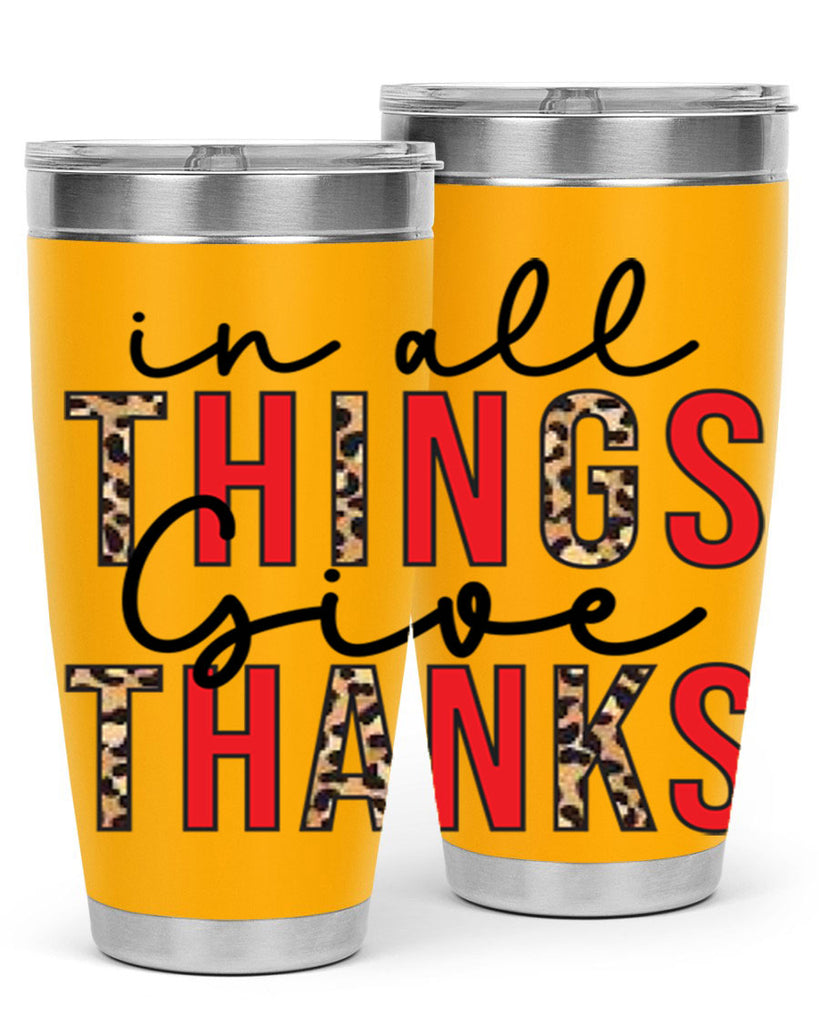 In all things give thanks 352#- fall- Tumbler