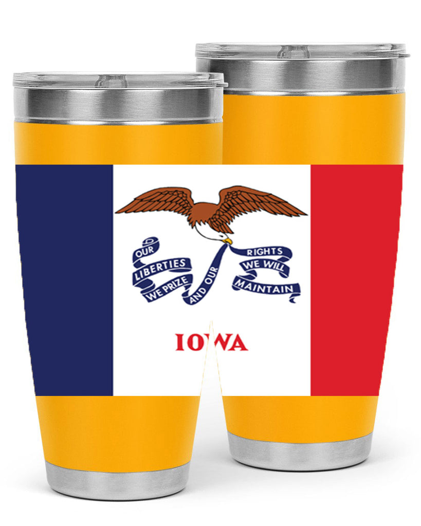 Iowa 37#- Us Flags- Tumbler