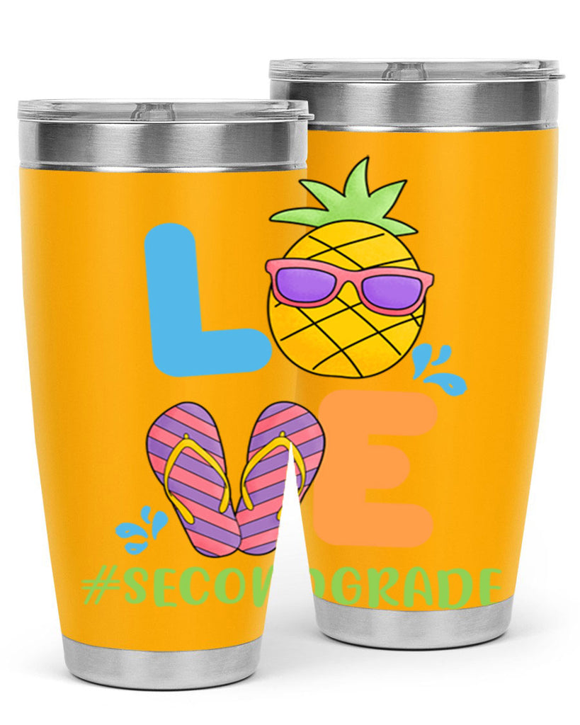 LOVE 2nd Grade Summer Pineapple 17#- second grade- Tumbler